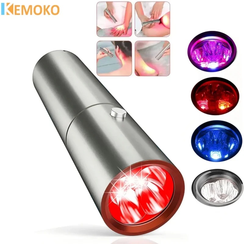 Acne Light Therapy Pen - Dispositif de luminothérapie bleue et rouge,