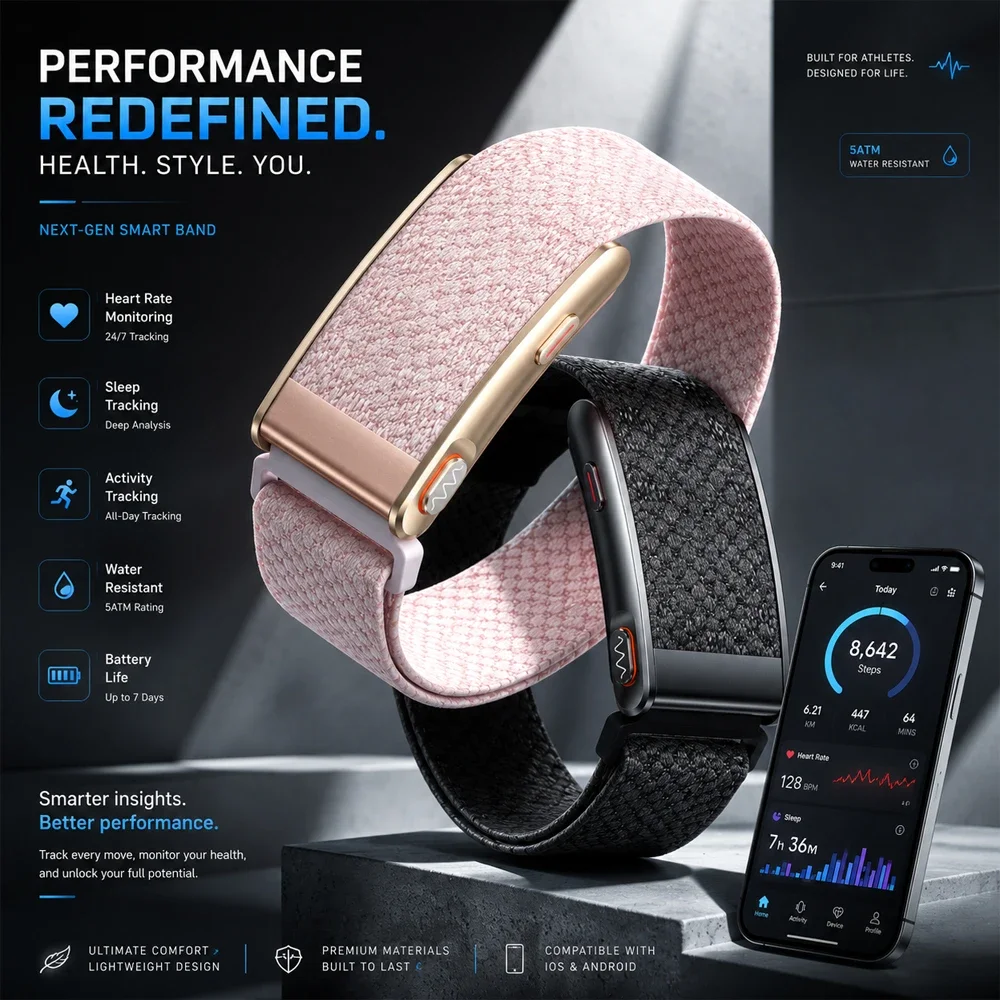 Health Wellness App - Nouvelle Arrivée Montre Connectée Sans Écran