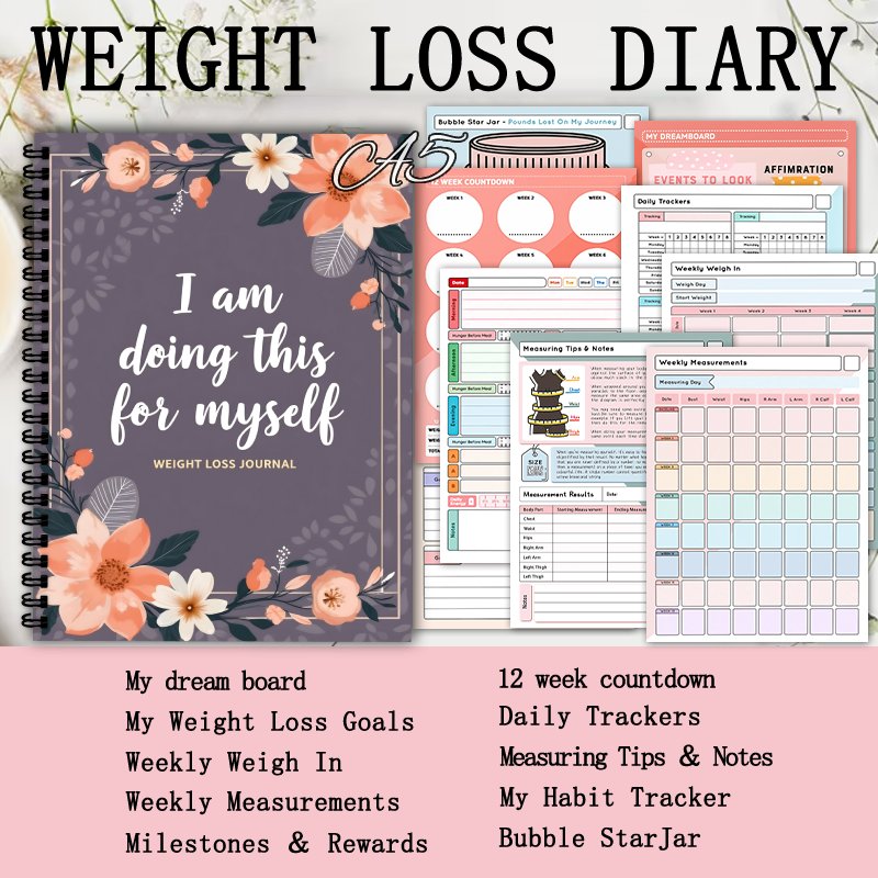 Journal de perte de poids A5,  - Fitness Journal Planner avis et prix