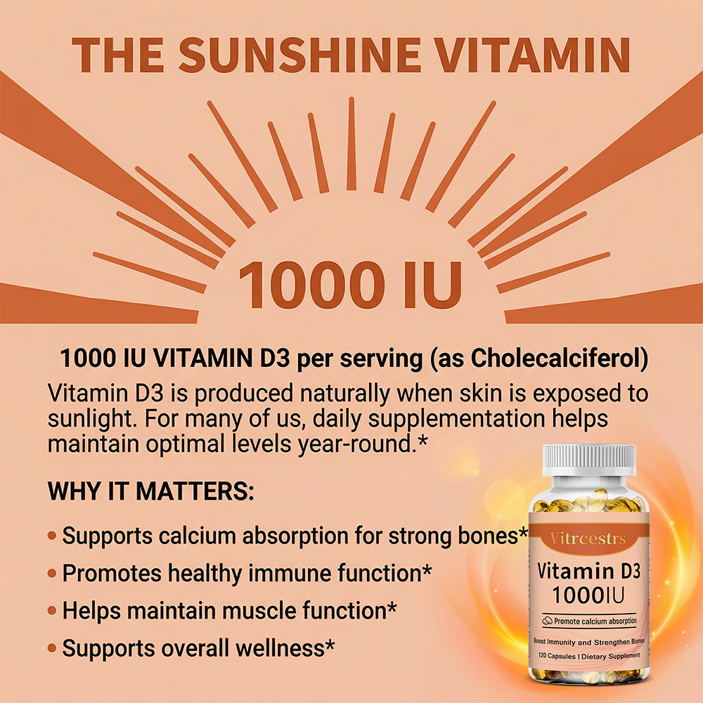 Capsules de vitamine D3 1000 U - Health Wellness Day avis et prix